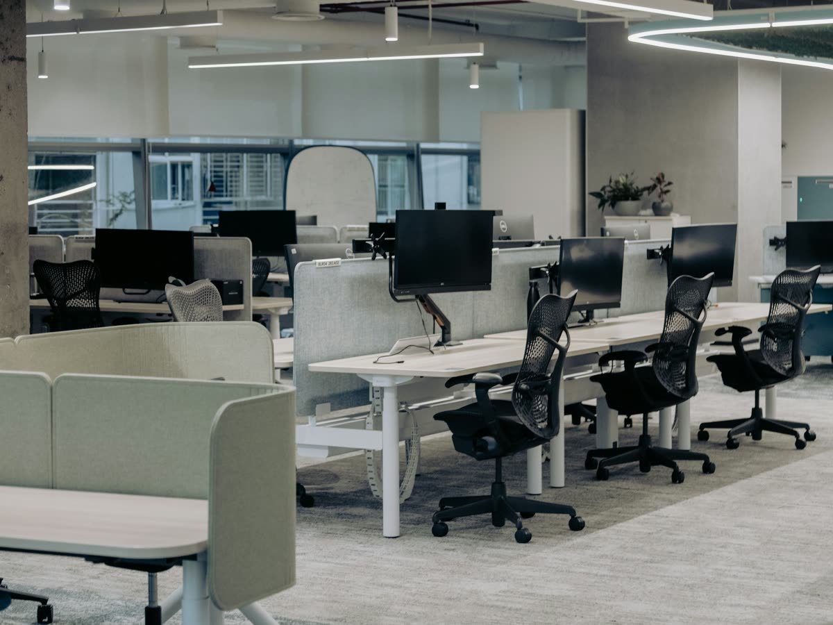 An office cleaned and ready before the workday starts